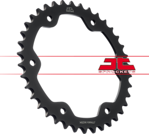 JT SPROCKETS Steel Rear Sprocket Black, Zinc Plated 