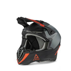 AMOQ Airframe Helmet Black/Gray/Red XS