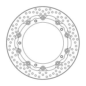 Halo Series Floating Racing Rotor Black, Stainless Steel