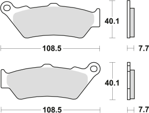 Placute frana fata/spate TRW Sinterizate STREET APRILIA PEGASO 650 '97-'10/ETV 1000 CAPONORD '01-'09/BMW F 650 / CS / GS / DAKAR / ST '94-'08 G 650 '08-'14 F 700/800/750/850 GS / ADV '08-/R 1200 GS / ADV '14-'18 K 1600 GT / GTL '11-