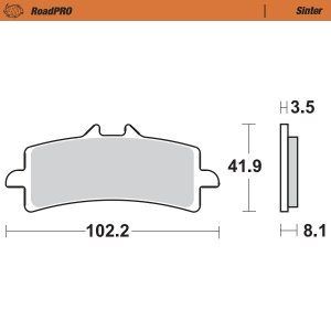 Roadpro Sinder Brake Pad Front