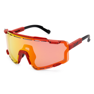 AMOQ Align Performance Sunglasses Red Splash - Red Mirror