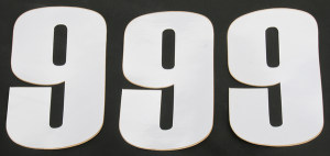 MOOSE RACING Vinyl Race Numbers White 