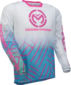 MOOSE RACING Sahara Jersey White, Blue, Pink 