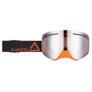 Ochelari Snowmobil AMOQ Vision Vent + lentila magnetica Black-Orange - Silver Mirror