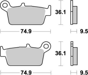 Placute frana spate Honda CR 85/125 XR 250/650 Moto Master