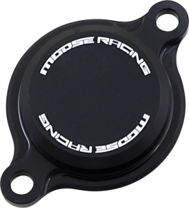 MOOSE RACING Machined Oil Filter Cover Black 