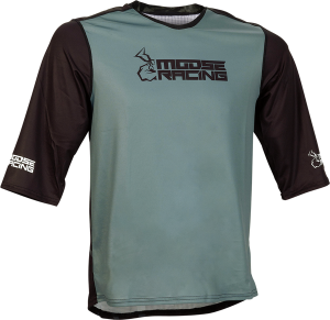 Tricou Moose Racing MTB 3/4 Green/Black