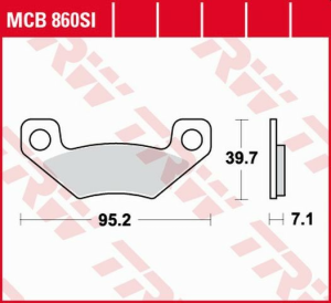 Placute frana spate TRW Sinterizate OFFROAD CAN-AM DS 450 '08-'15