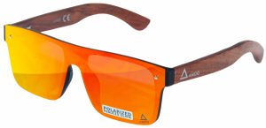 AMOQ Burst Sunglasses PLRZD Wood-Red mirror