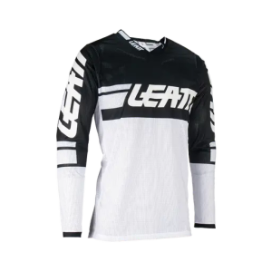 Tricou Leatt 4.5 X-Flow White/Black