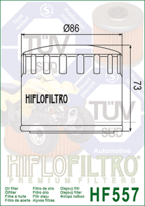 Filtru ulei BOMBARDIER ATV 500 TRAXTER `99-05 Hiflofiltro HF557