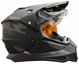 Timeless Snowtrail Chaos Snowmobile helmet, Adventure mattblack/grey  S