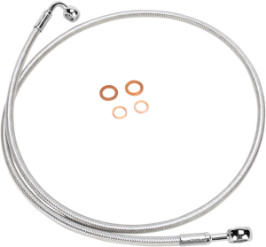 E-z Align Dot Braided Single Disc Front Brake Line Chrome, Sterling Chromite® Ii