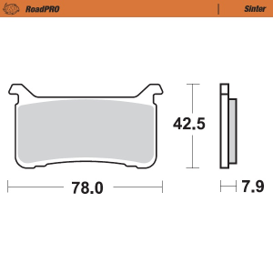 Roadpro Sinder Brake Pad Front