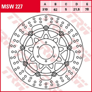 Disc frana fata TRW HONDA CBR 900RR FIREBLADE '98 -'99