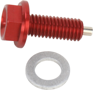 MOOSE RACING Magnetic Drain Plug Red 