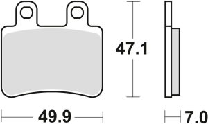 Placute frana fata/spate TRW Organice YAMAHA DT 50 '02-'08/ XT 125 '05-'12