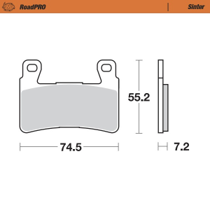 Roadpro Sinder Brake Pad Front