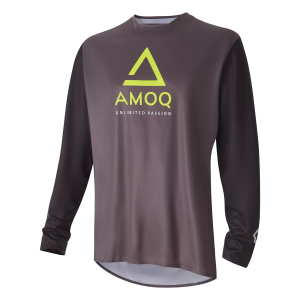 AMOQ Ascent Comp Jersey Grey/Black/HiVis S