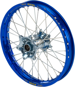 Elite Mx-en Wheel, Silver Spokes Blue, Silver