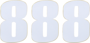 MOOSE RACING Vinyl Race Numbers White 