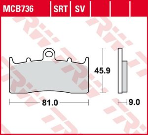 Placute frana fata TRW Sinterizate ROAD / TRACK BMW R 1100S/R 1150RS '00 -'05/K 1200LT '00 -'09/K 1200R / 1300R '05 -'15/R 1200R '06 -'12/K 1600B / GRAND AMERICA '17 -/K 1600GT / GTL '11 -'16