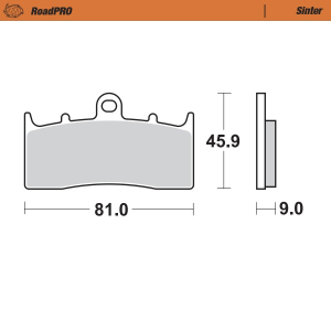 Roadpro Sinder Brake Pad Front