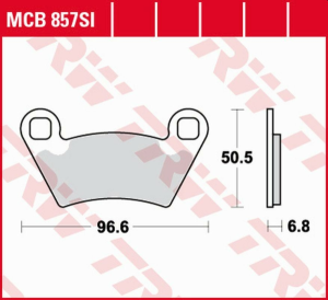 Placute frana spate TRW Sinterizate OFFROAD POLARIS RANGER 700 4X4 / 6X4 / 6X6 '06 -'09/RANGER 800 '10 -'12/RANGER 900 '11 -/GEM 1400 '10 -