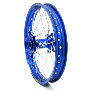 Elite Mx-en Wheel, Silver Spokes Blue Hub 