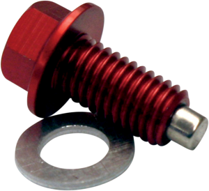 MOOSE RACING Magnetic Drain Plug Red 