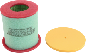 MOOSE RACING Pro Air Filter With Cage Green, Red, Yellow 