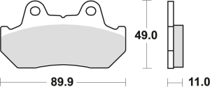 Placute frana fata/spate TRW Organice HONDA CBR 600 / XL 600 V '87-'90/ CX 650 / TURBO '83-'85/ CB 750 / CB 900 BOLDOR '81-'83/ VT 1100 '87-'93/ GL 1200/1500 '84-'00