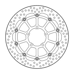 Halo Series Floating Rotor Polished Steel, Silver, Stainless Steel