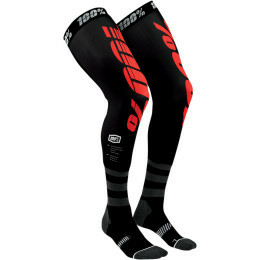 Sosete 100% Knee Brace REV Black/Red