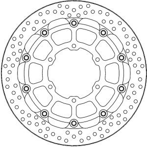 Halo Series T-floater Brake Rotor Black, Stainless Steel