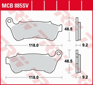 Placute frana fata TRW Sinterizate STREET HARLEY-DAVIDSON XL 883 '14-'19/ XL 1200 '14-'19