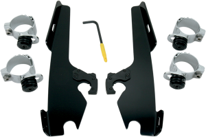 Fats/slim Windshield  Trigger-lock Complete Mount Kit Black