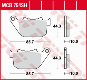 Placute frana spate TRW Sinterizate STREET HARLEY-DAVIDSON 883 XL-C / L / N / R ROADSTER / SPORTSTER '03 -'15/1200 XL-C / L / R / X SPORTSTER / NIGHTSTER '04 -'13/XR / XR-X 1200 '08 -'12