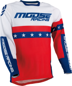 Tricou Moose Racing Sahara Blue/Red/White