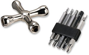 MOOSE RACING Cross Screw Driver Tool Set Silver 