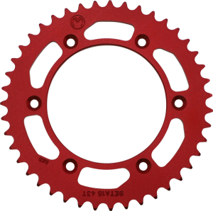 MOOSE RACING Rear Aluminum Sprocket Red 