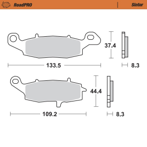 Roadpro Sinder Brake Pad Front