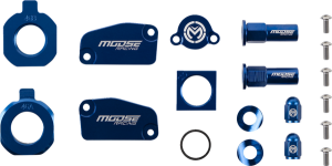 MOOSE RACING Bling Pack Kit Blue, Anodized 