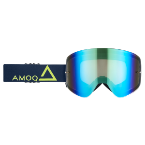 AMOQ MX Goggles Vision Magnetic Navy-Gold - Gold Mirror