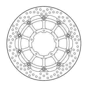 Halo Series Floating Rotor Silver, Stainless Steel