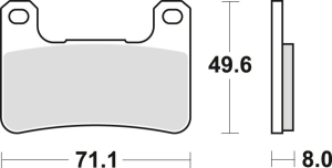 Placute frana fata TRW Sinterizate STREET KAWASAKI Z 900 '18-/KLZ 1000 '19-/ H2 '18-/ Z 1000 '10-/ ZX10R '08-'15/SUZUKI GSXR 600/750 '04-'10/ DL 1000 '14-/GSXR 1300 '08- '12