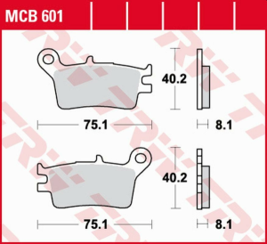 Placute frana spate TRW Organice HONDA CRM 250R '89 -'90