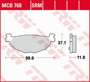 Placute frana spate TRW Sinterizate BETA EVO 80 '09 FRONT YAMAHA YP 400 MAJESTY '04 -'13/ XP 500 T-MAX '04 -'11