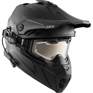 CKX Helmet + Goggles with electric lens TITAN Airflow Matt black XS